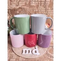 ราคา แก้วเซรามิคทรงกระบอกใบใหญ่ มีให้เลือก5สี (15899683443)