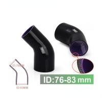 ราคา 3-3.25 76 มม.-83 มม. 4 ชั้นซิลิโคน 45 องศาข้อศอกลดท่อสีดําสําหรับ BMW E36 Z3/318I/IC/IS/TI M42/M44 (41078144374)