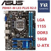 ราคา H61 เมนบอร์ด P8H61-M LX3 PLUS R2.0 เมนบอร์ดเดสก์ท็อป H61 ซ็อกเก็ต LGA 1155 i3 i5 i7 DDR3 16G uATX UEFI BIOS ใช้ (43675922617)