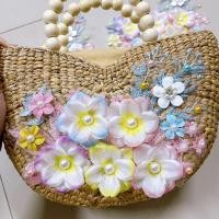ราคา ช่อดอกไม้3d คละสี ตกแต่งเสื้อผ้า กระเป๋า สาน กระจูด ขนาด8”-9” (19188280307)