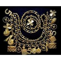 ราคา Chanel vintage belt CC logo 21 charms (13548676307)