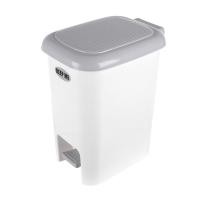 ราคา JCJ ถังขยะเหยียบเหลี่ยมรี 2145 ขนาด 15L สีขาว/เทา จัดส่งโดย HomePro (26983975553)
