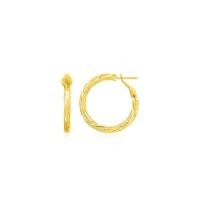 ราคา Nathalias NY ต่างหูห่วงกลมบิดเกลียว ทองคำแท้ 14k | ไม่ชุบ ไม่ลอก ทองเค เสริมดวง สายมู (54859863735)