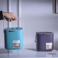 ราคา Portable 2 Tier Plastic Kitchen Waste Trash Can with Handle Compost Drainer Bin (10205277401)