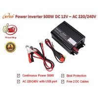 ราคา BYGD อินเวอร์เตอร์ Inverter ขนาด 500W แปลงไฟแบตเตอรี่ DC 12V เป็น AC 220-240V มาพร้อม USB Port DC 5V (1159082112)