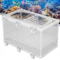 ราคา ROUSSIK Aquarium Fish Breeder กล่องดูดถ้วยตาข่ายไนลอนแยกปลาสีขาว 3 ห้องขนาดใหญ่พร้อม Partition Breeder Hatchery Aquarium ถังปลา (45610096663)