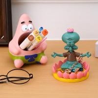 ราคา Creative SpongeBob Patrick Star ที่ใส่ปากกาน่ารักแปรงแต่งหน้ากล่องเก็บเครื่องเขียนนักเรียนกล่องปากกาเดสก์ท็อป Multi-Function Storage Bucke (25384926104)