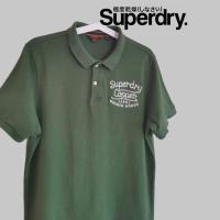 ราคา [มือสอง] Superdry เสื้อโปโลแขนสั้น ไซส์​ L​ สีเขียวขี้ม้า​ โลโก้ลายปัก​ ของแท้​ (17193357728)