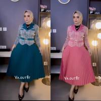ราคา Vaoutfit KARLINA Midi Dress Plisset PREMIUM PARTY (40824539290)