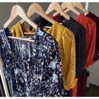 ราคา คิโยมิ เดรสลายจุด ดอกไม้ สีฟ้า ลายจุด โมติฟ (12926409323)