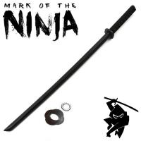 ราคา JAPAN ดาบไม้ซามูไร bokken งานคุณภาพผลิตจากไม้เนื้อแข็ง สีดำ ดาบนินจา ดาบเคนโด้ (569025413)