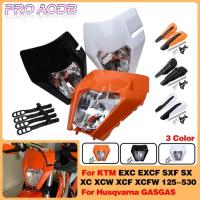 ราคา Motorcycle Supermoto Universal Headlamp Headlight Light For Husqvarna TX TC TE FE FC FS 125 150 200 (47806575064)