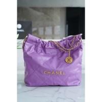 ราคา CHANEL22 กระเป๋าถือ ถุงขยะ หัวเข็มขัดสีทองสีม่วง สั่งซื้อล่วงหน้า สต็อกพร้อม จัดส่งหนึ่งสัปดาห์ (55307886594)
