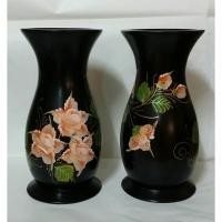 ราคา แจกันไม้ เพ้นท์ลายดอกไม้ ขนาด 6x12นิ้ว คู่ กรุณาทักแชท เพื่อเลือกสีนะค่ะ (5119874612)