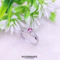 ราคา RP013 แหวนพลอยทัวร์มาลีนแท้ เฉดสีชมพู ( Natural Pink Tourmaline ) ตัวเรือนเงินแท้ 925 ชุบทองคำขาว,ชุบทอง,ชุบพิงค์โกลด์ (23747542553)