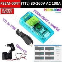 ราคา PZEM-004T V3.0 (TTL) AC 0-100A PZEM004T วัดไฟ 6ค่า มีเคสใส Voltage Current Power Energy Freq Power Factor [ MT ] (18193678611)
