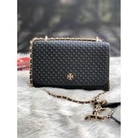 ราคา Tory Burch Marion Embossed Shrunken Shoulder Bag สีblack (2214542101)