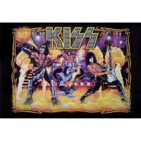 ราคา โปสเตอร์ รูปวาด กราฟฟิก วง ดนตรี เฮฟวีเมทัล KISS 1976-2009 Concert POSTER 24”x35” Inch TAmerican Heavy Metal V2 (1660891656)