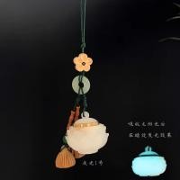 ราคา ใหม่ Luminous Lotus Hollow ซอง Ball แบบพกพาน้ํามันหอมระเหยตุ๊กตาบาร์บี้ไม้จันทน์โทรศัพท์มือถือกระเป๋าสตางค์พวงกุญแจธูปคอนเทนเนอร์จี้ (45509584024)