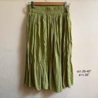 ราคา กระโปรงพลีทสีเขียว มือสอง มีตำหนิตามภาพจ้า (3751511633)
