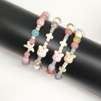 ราคา Cute Ceramic Beaded Bracelet Women Summer Cream Colored Elastic Rope Student Cartoon Hand Jewelry (27885016615)
