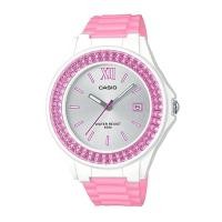 ราคา Casio Standard นาฬิกาข้อมือผู้หญิง สายเรซิน รุ่น LX-500H,LX-500H-4E3 - สีชมพู/ขาว (1616578235)