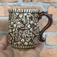 ราคา แก้วกาแฟ เซรามิค ลายดอกไม้ (20608218498)