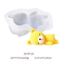 ราคา โมล(Mold) แม่พิมพ์ซิลิโคน ทำวุ้น ขนม สบู่ งานdiy รูปหมี 4 นิ้ว (พิมพ์สีขาว) (9864383972)