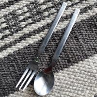 ราคา ช้อนส้อมเล็ก Givenchy coffee spoon & fork - ของมือสอง (40655803611)
