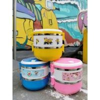 ราคา สแตนเลส 2 ชั้น KIDS LUNCH BOX BENTO HELLO KITTY DORAEMON RILAKUMA EAT BRNCH MINION (42255746763)
