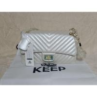 ราคา กระเป๋าแบรนด์ KEEP สีขาวมุก (25778673045)
