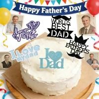 ราคา Crown & Gentleman Theme ท็อปเปอร์เค้กวันพ่อ - Love You Dad Slogan Picks (47307427024)