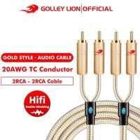 ราคา GOLLEY LION 2RCA to 2 RCA Audio Cable Male to Male Gold-Plated 1m 2m 3m 5m - 20m RCA Cable Car Audio for Home Theater DVD TV Amplifier CD Speaker (13152561803)