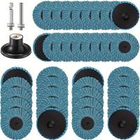 ราคา 41PCS Flap Disc, 2 Inch T27 Zirconia Alumina Flat Flap Disc Grinding Sanding Sandpaper Wheels with 1/4 inch Holder, incl (55952783945)