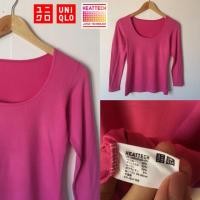 ราคา Uniqlo heattech เสื้อลองจอนสีชมพ (4016107903)