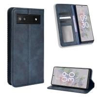 ราคา ปลอก Google Pixel 6A Vintage Flip Cover Magnetic Wallet Case PU Leather Cases Card Holder (50809299766)