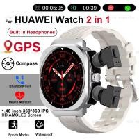 ราคา สมาร์ทวอทช์ 2-in-1 พร้อมการโทรผ่านบลูทูธสําหรับผู้ชาย, ตัวติดตาม GPS พร้อมหูฟังในตัว, ติดตามสุขภาพและการออกกําลังกาย, สไตล์สปอร์ต (54957065937)