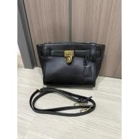 ราคา ส่งต่อ Michael Kors Hamilton Traveler Small Black Gold Hardware Crossbody Handbag Purse (47954447726)