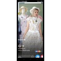 ราคา เดรสลูกไม้สีขาว ใส่เที่ยว ชุดทำงาน ออกเดท งานบุญ งานบวช งานแต่ง ไซส์ S (21882888942)