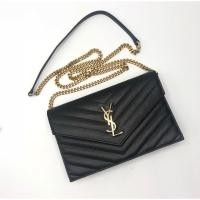 ราคา YSL Wallet on Chain 7.5” in Black Gold (2291653484)