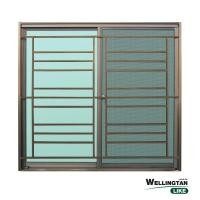 ราคา good.garden29-WELLINGTAN (LIKE) หน้าต่างอะลูมิเนียมพร้อมเหล็กดัด บานเลื่อน SS 120x110ซม. สีชา พร้อมมุ้ง ยอดขายอันดับ1 (23059072482)
