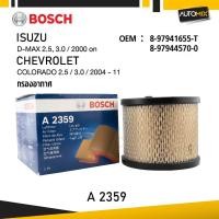 ราคา A 2359 กรองอากาศ BOSCH กรองอากาศ ISUZU D-MAX 2.5, 3.0 2000 - on , CHEVROLET COLORADO 2.5 / 3.0 2004 - 11 (27384043912)