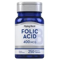 ราคา โฟลิก 400 มคก. 250 เม็ด Folic Acid, 400 mcg, 250 Vegetarian Tablets Piping Rock (53306105988)
