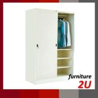 ราคา ใหญ่จุใจ120ซม.ล็อคได้!ตู้เสื้อผ้าเหล็กบานเลื่อนทึบ 120x55x180ซม.แข็งแรง ทนทาน ไม่ต้องกลัวปลวกอีกต่อไป (3352615215)