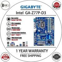 ราคา ใช้ GIGABYTE GA-Z77P-D3 DH3 เมนบอร์ดเดสก์ท็อป Z77 ซ็อกเก็ต LGA 1155 DDR3 32G เมนบอร์ดเดิม (29944263263)