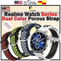 ราคา Realme สายนาฬิกา Dual สีมีรูพรุนสาย 22 มม.,Tali Jam Realme Watch 5/ Realme Watch S2/ นาฬิกา 3/pro/ นาฬิกา 2/pro (48458320079)