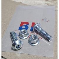 ราคา TBM (2 ชิ้นสลักเกลียว/น็อต 2 ชุด) ฝาครอบไฟหน้าสลักเกลียว RX king Rx ใหม่ 90111-08818 L6 สลักเกลียวความกว้างหัวความยาว 3 ซม.สลักเกลียว 12 M8x30 (48100365656)