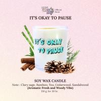 ราคา เทียนหอม IT'S OKAY TO PAUSE กลิ่นโทน Aromatic | 150 g.| Soy Wax Candle | Whole Dream Island (40704398836)