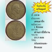 ราคา No.61859 ปี1958 Denmark เดนมาร์ก 1 Krone เหรียญต่างประเทศ ของเก่า หายาก น่าสะสม ราคาถูก (28434109794)