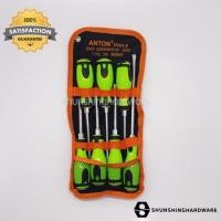 ราคา ANTON ชุดไขควงตอก 7ชิ้น เหล็ก CR-V (สีเขียว) (1917316214)
